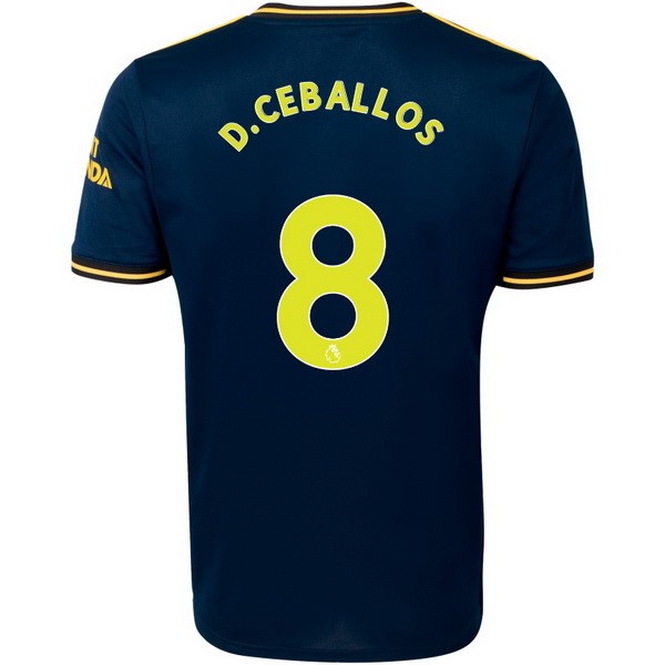 Camiseta Arsenal NO.8 D.Ceballos Tercera equipo 2019-20 Azul